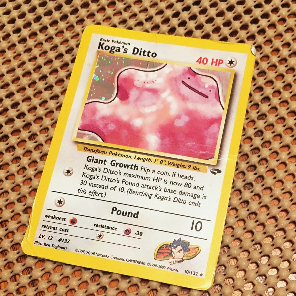 Vintage Koga's Ditto Gym Challenge Set Holo Rare 10/132 WOTC 2000 Pokemon Card